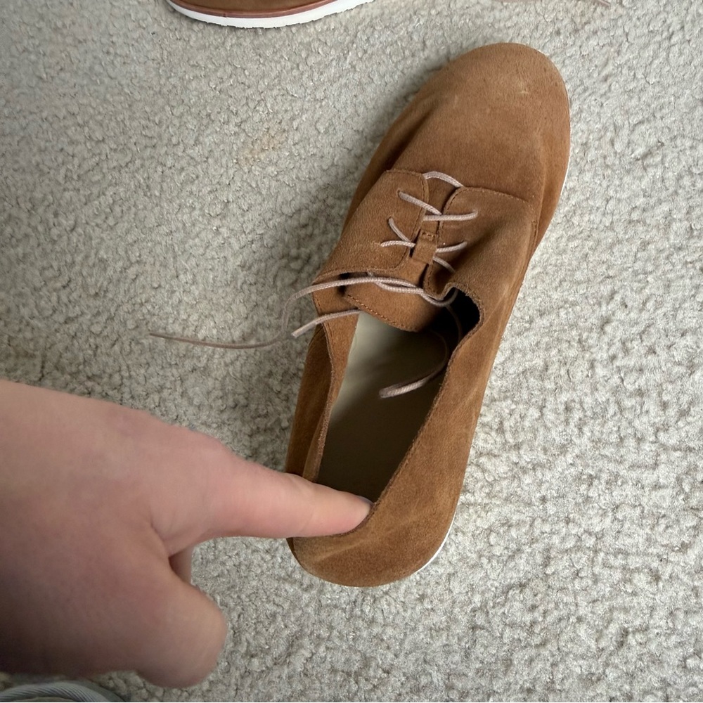 Nisolo Mens Lightweight Flex Derby Shoes Tan Leather Size 10.5 Travel Vacation - Picture 3 of 7